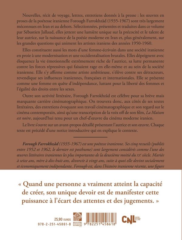 Quatrième de couverture de « Oeuvres en prose »