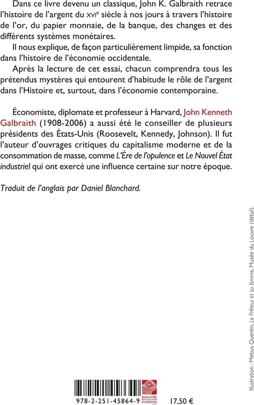 Quatrième de couverture de « L'argent »