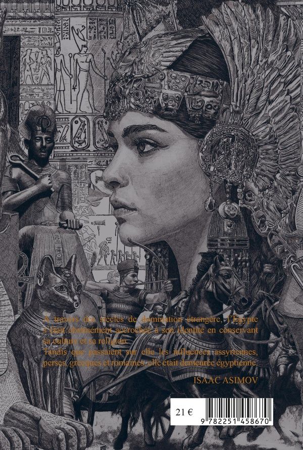 Quatrième de couverture de « LES EGYPTIENS - ILLUSTRATIONS, NOIR ET BLANC »