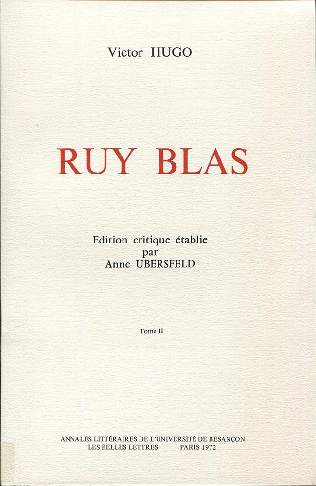Couverture du livre « RUY BLAS », librairie Les Contes Infusés à Corte