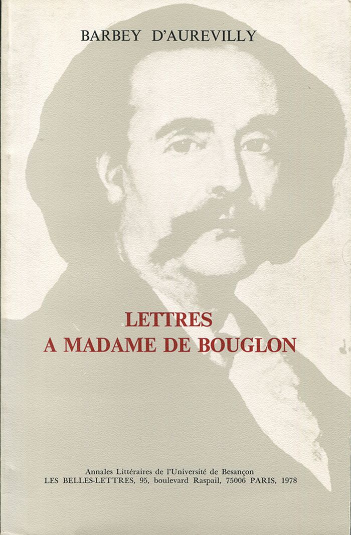 Couverture du livre « LETTRES A MADAME DE BOUGLON », librairie Les Contes Infusés à Corte