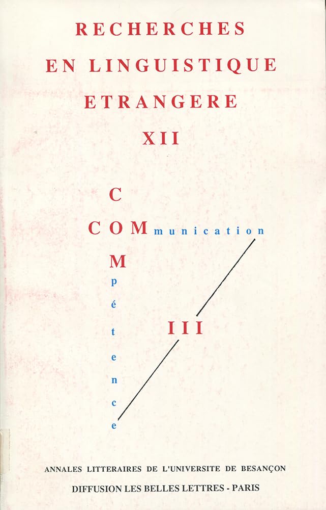 Couverture du livre « RECHERCHES EN LINGUISTIQUE ETRANGERE » de J-C. Chabanne, librairie Les Contes Infusés à Corte