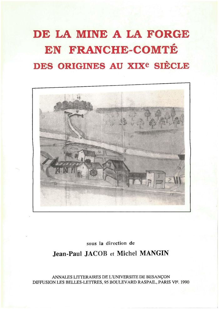 Couverture du livre « MINE A LA FORGE EN FRANCHE-COMTEQUE », librairie Les Contes Infusés à Corte