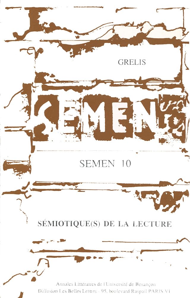 Couverture du livre « SEMEN, N  10/1995 » de Marc Souchon, librairie Les Contes Infusés à Corte