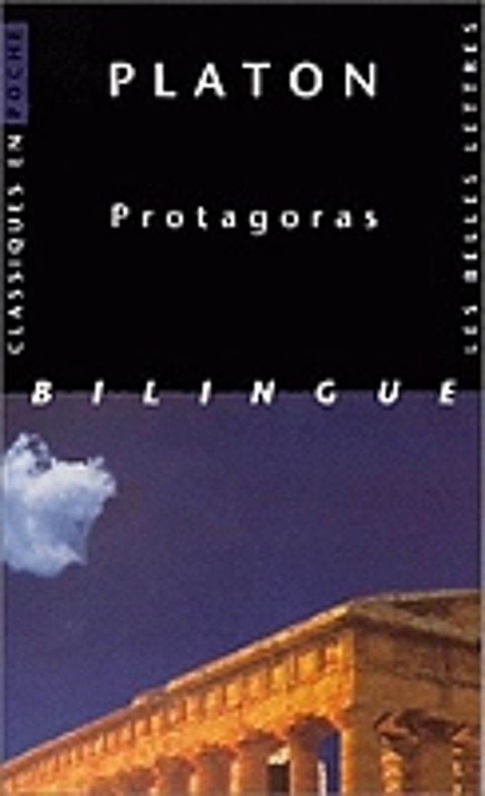 Couverture du livre « PROTAGORAS » de Platon/morel, librairie Les Contes Infusés à Corte