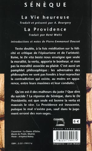 Quatrième de couverture de « LA VIE HEUREUSE - LA PROVIDENCE »