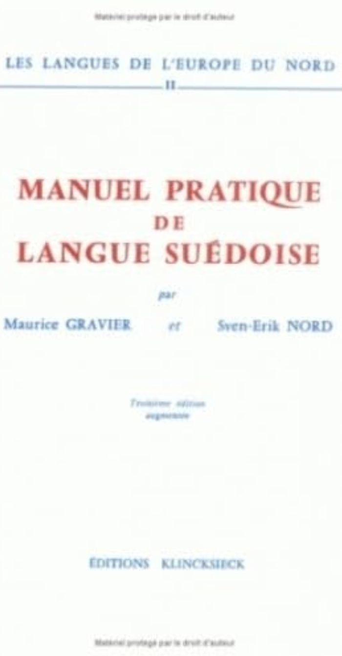 Couverture du livre « MANUEL PRATIQUE DE LANGUE SUEDOISE », librairie Les Contes Infusés à Corte