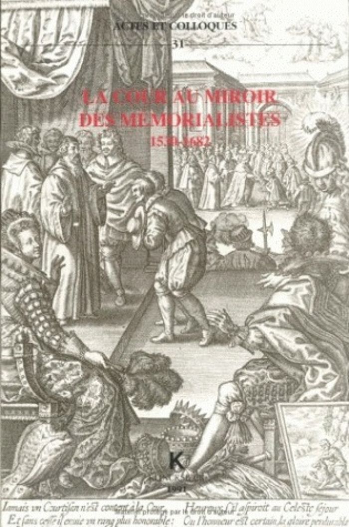Couverture du livre « LA COUR AU MIROIR DES MEMORIALISTES 1530-1682 » de Noemi Hepp, librairie Les Contes Infusés à Corte