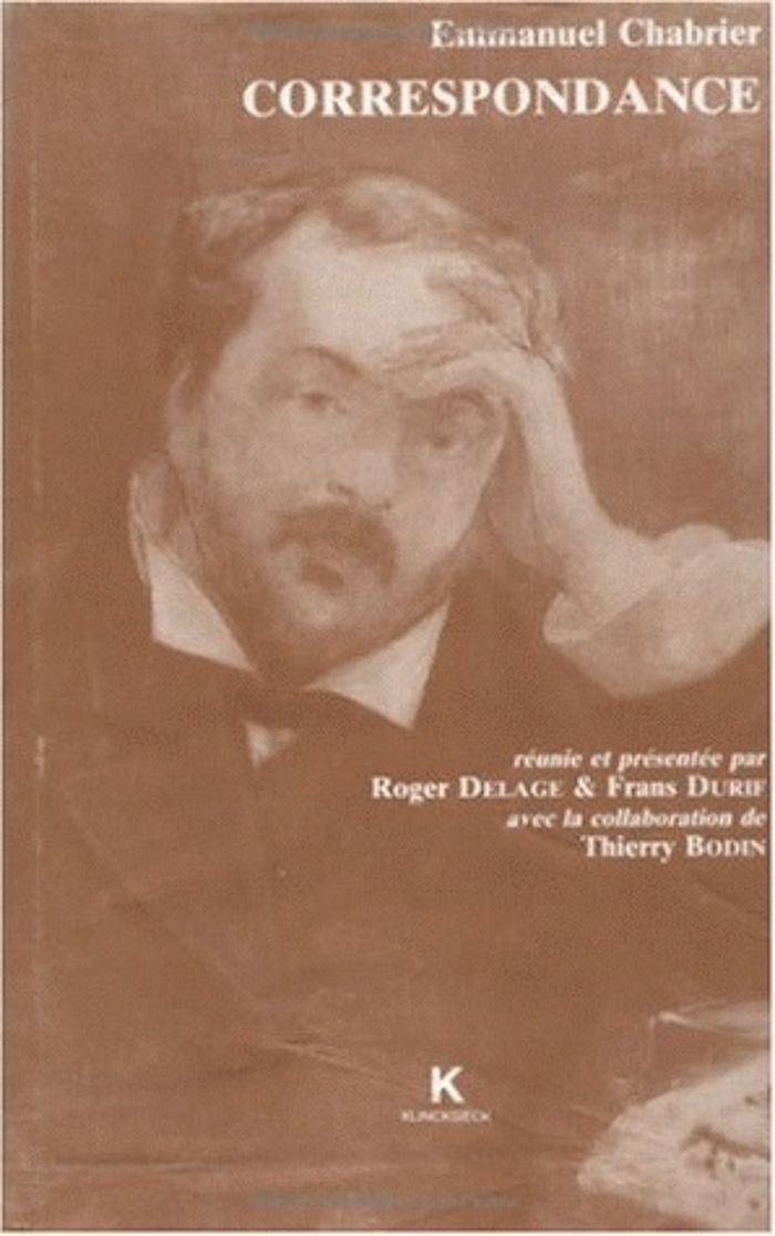 Couverture du livre « CORRESPONDANCE » de Chabrier/bodin, librairie Les Contes Infusés à Corte