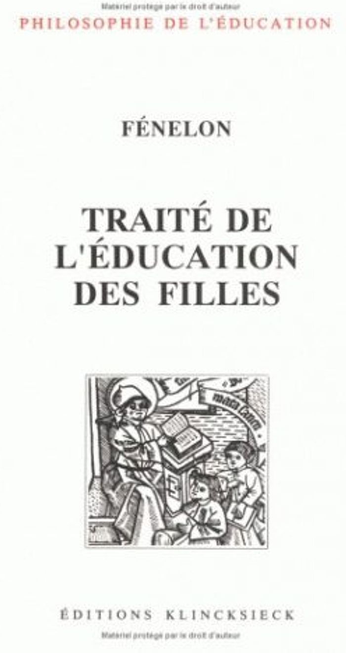 Couverture du livre « TRAITE DE L'EDUCATION DES FILLES » de Fenelon/jolibert, librairie Les Contes Infusés à Corte