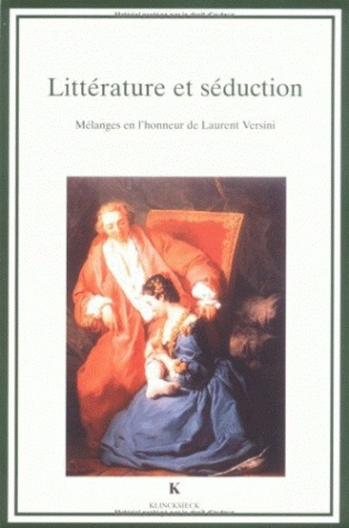 Couverture du livre « LITTERATURE ET SEDUCTION » de Roger Marchal, librairie Les Contes Infusés à Corte