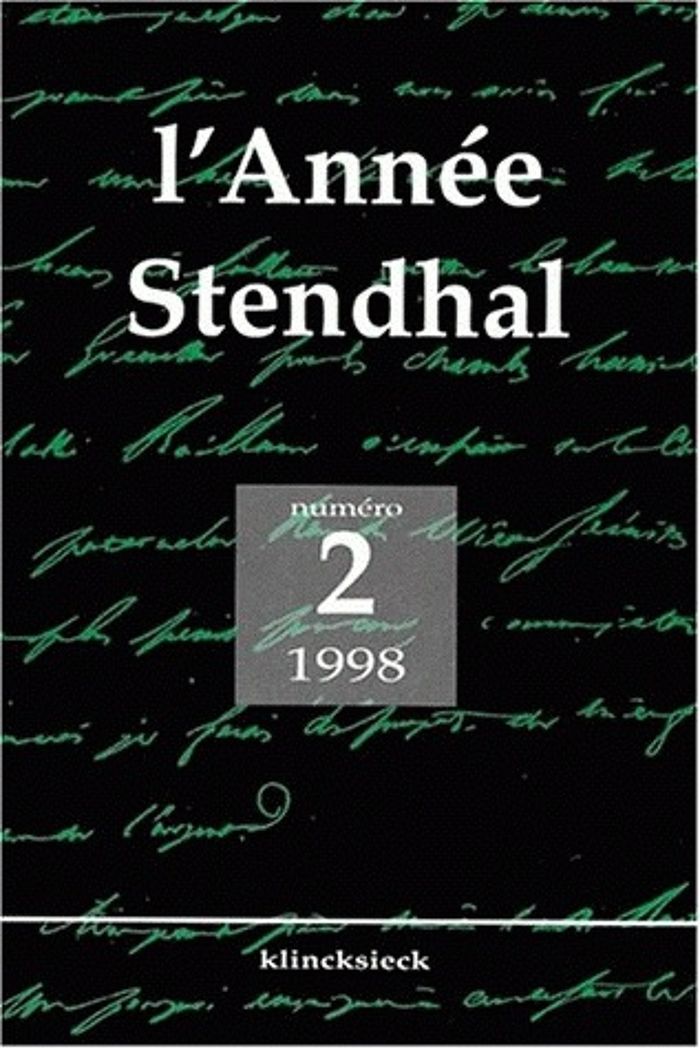 Couverture du livre « ANNEE STENDHAL N 2 », librairie Les Contes Infusés à Corte