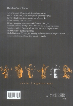 Quatrième de couverture de « PHONETIQUE FRANCAISE - ETUDE HISTORIQUE »
