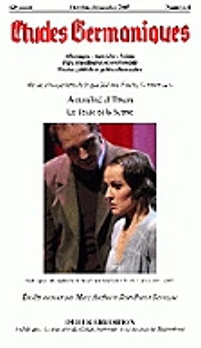 Couverture du livre « ETUDES GERMANIQUES - N 4/2007 - ACTUALITE D'IBSEN. LE TEXTE ET LA SCENE. » de Jean-Marie Valentin, librairie Les Contes Infusés à Corte