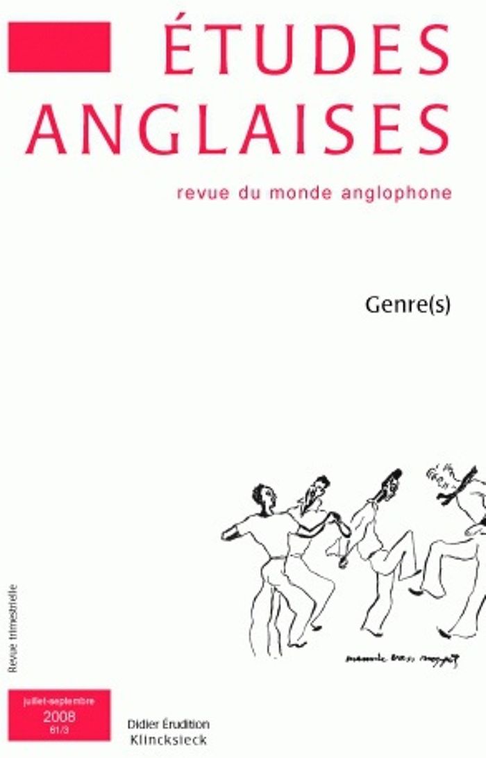 Couverture du livre « ETUDES ANGLAISES - N 3/2008 - GENRE(S) » de Alexis Tadie, librairie Les Contes Infusés à Corte
