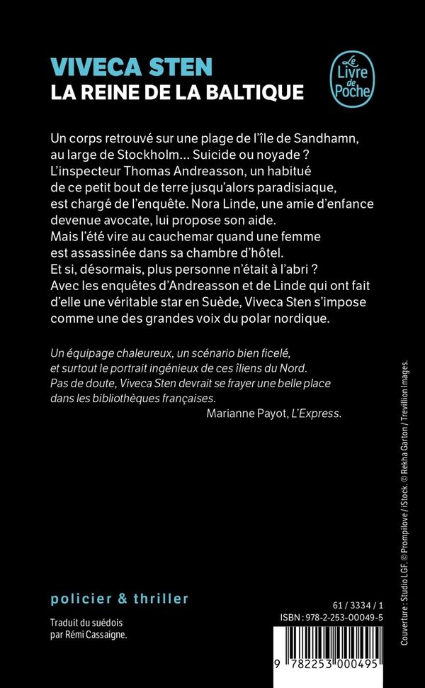 Quatrième de couverture de « La reine de la Baltique »