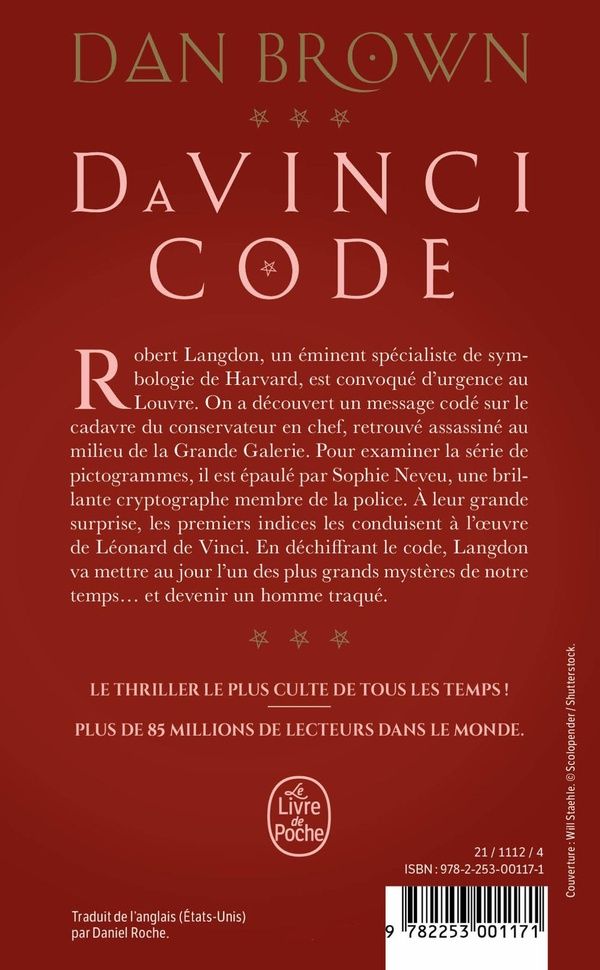 Quatrième de couverture de « Da Vinci code : roman »
