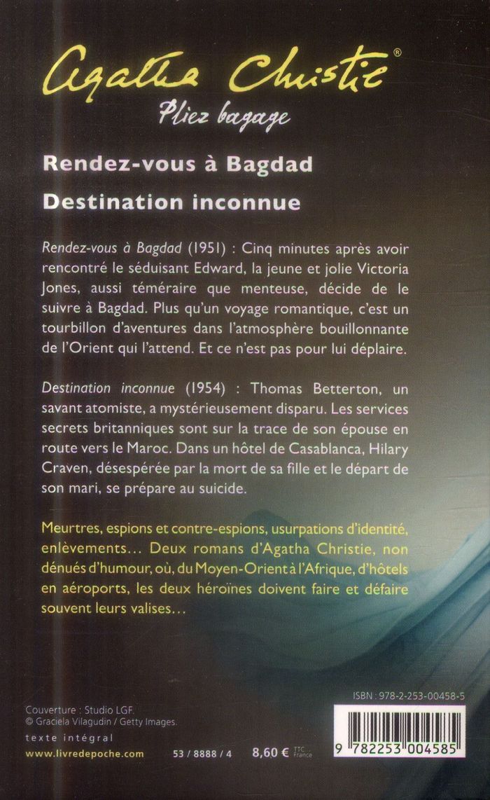 Quatrième de couverture de « Pliez bagage »