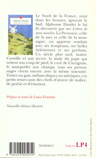 Quatrième de couverture de « LETTRES DE MON MOULIN »