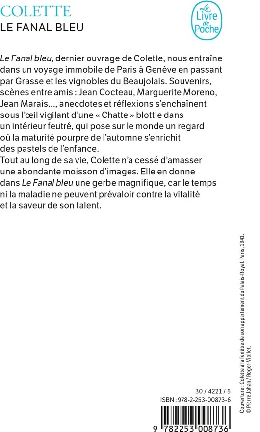 Quatrième de couverture de « LE FANAL BLEU »