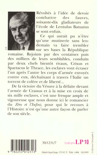 Quatrième de couverture de « SPARTACUS »