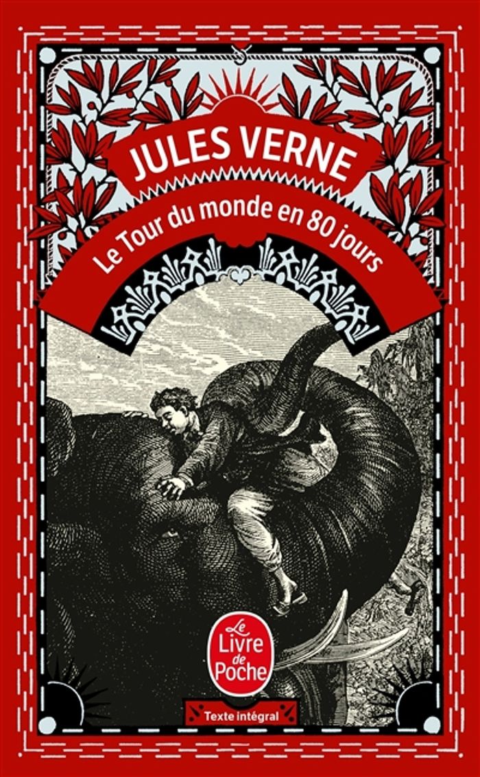 Couverture du livre « LE TOUR DU MONDE EN 80 JOURS » de Jules Verne, librairie Les Contes Infusés à Corte