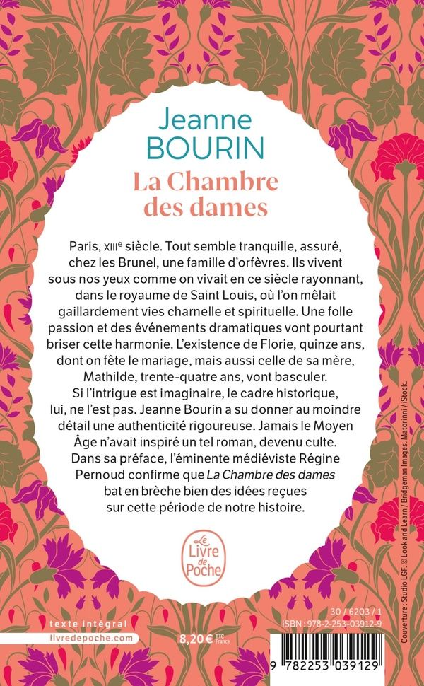 Quatrième de couverture de « LA CHAMBRE DES DAMES »