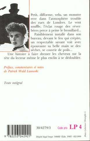 Quatrième de couverture de « DOCTEUR JEKYLL ET MISTER HYDE »