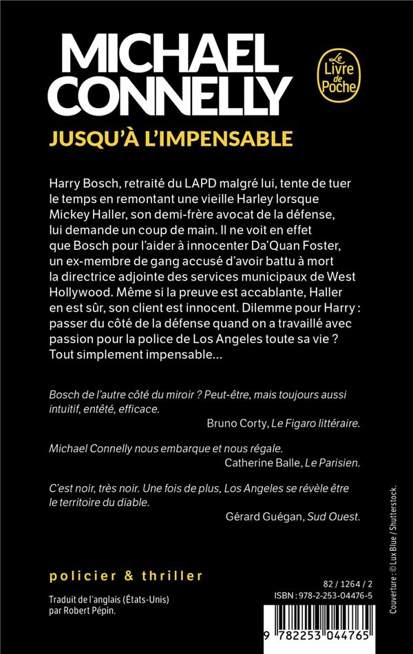 Quatrième de couverture de « Jusqu'à l'impensable : roman »