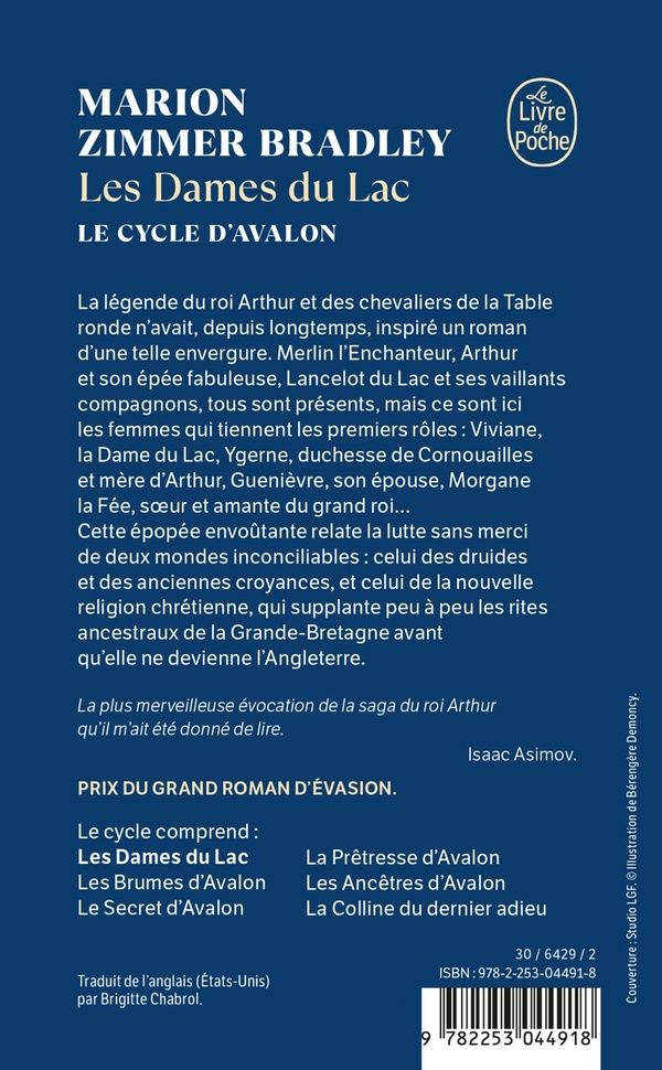 Quatrième de couverture de « LES DAMES DU LAC (LE CYCLE D'AVALON, TOME 1) »