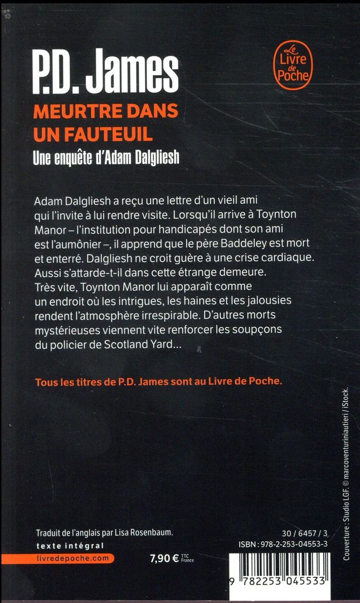 Quatrième de couverture de « MEURTRE DANS UN FAUTEUIL »