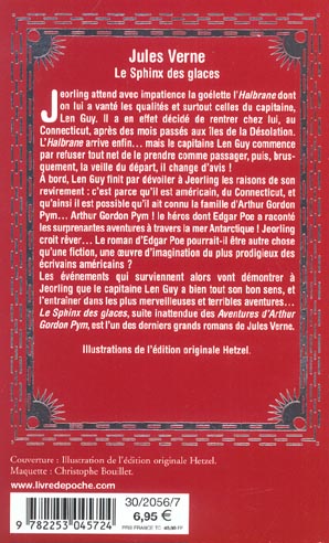 Quatrième de couverture de « LE SPHINX DES GLACES »
