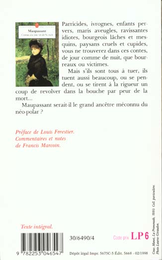 Quatrième de couverture de « CONTES DU JOUR ET DE LA NUIT »