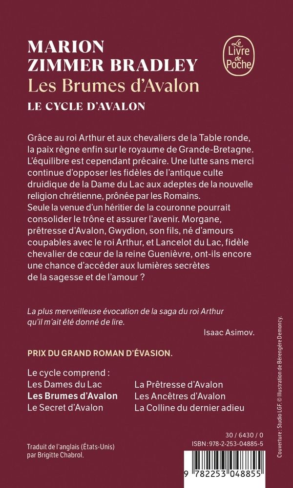 Quatrième de couverture de « LES BRUMES D'AVALON (LE CYCLE D'AVALON, TOME 2) »