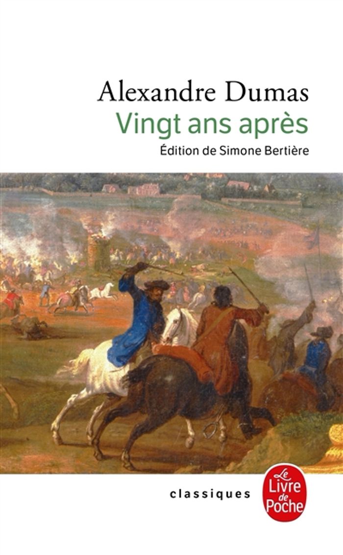 Couverture du livre « VINGT ANS APRES » de Alexandre Dumas, librairie Les Contes Infusés à Corte
