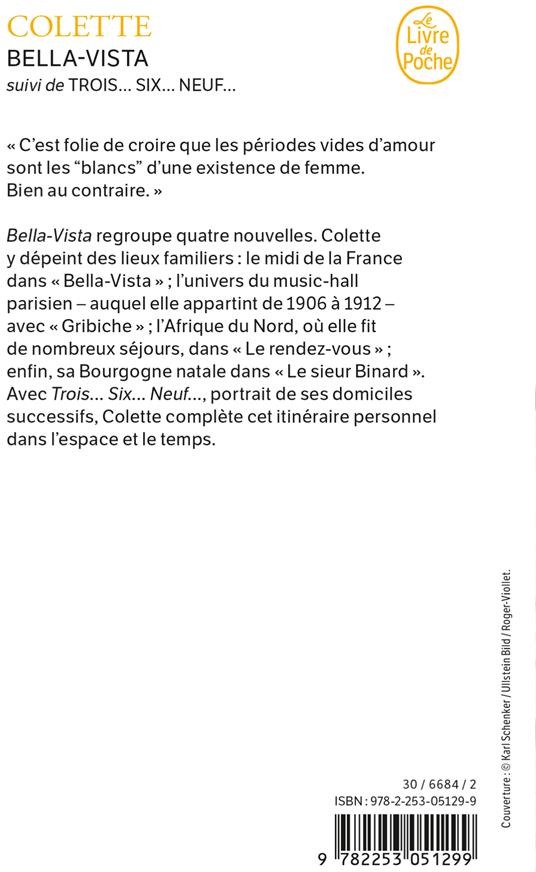 Quatrième de couverture de « BELLA-VISTA »