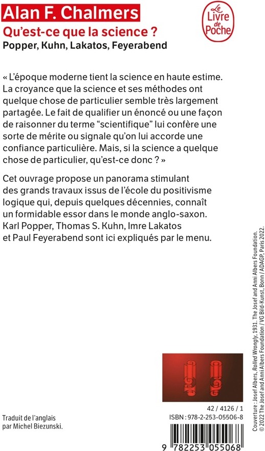 Quatrième de couverture de « QU'EST-CE QUE LA SCIENCE ? »