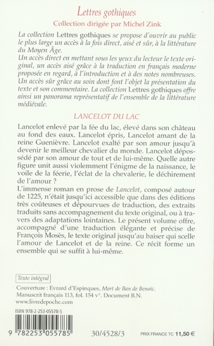 Quatrième de couverture de « LANCELOT DU LAC (TOME 1) »