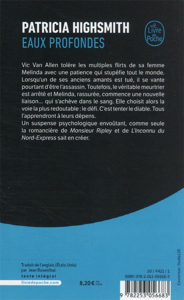 Quatrième de couverture de « EAUX PROFONDES »