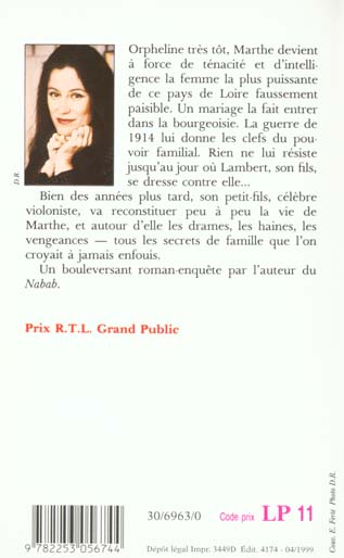 Quatrième de couverture de « SECRET DE FAMILLE »