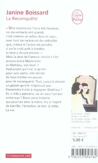 Quatrième de couverture de « LA RECONQUETE »