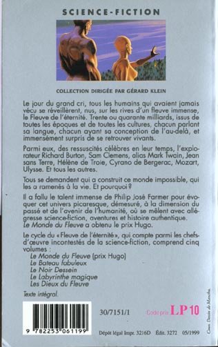 Quatrième de couverture de « LE MONDE DU FLEUVE (LE FLEUVE DE L'ETERNITE, TOME 1) »