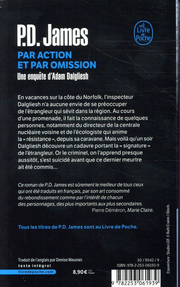 Quatrième de couverture de « PAR ACTION ET PAR OMISSION »