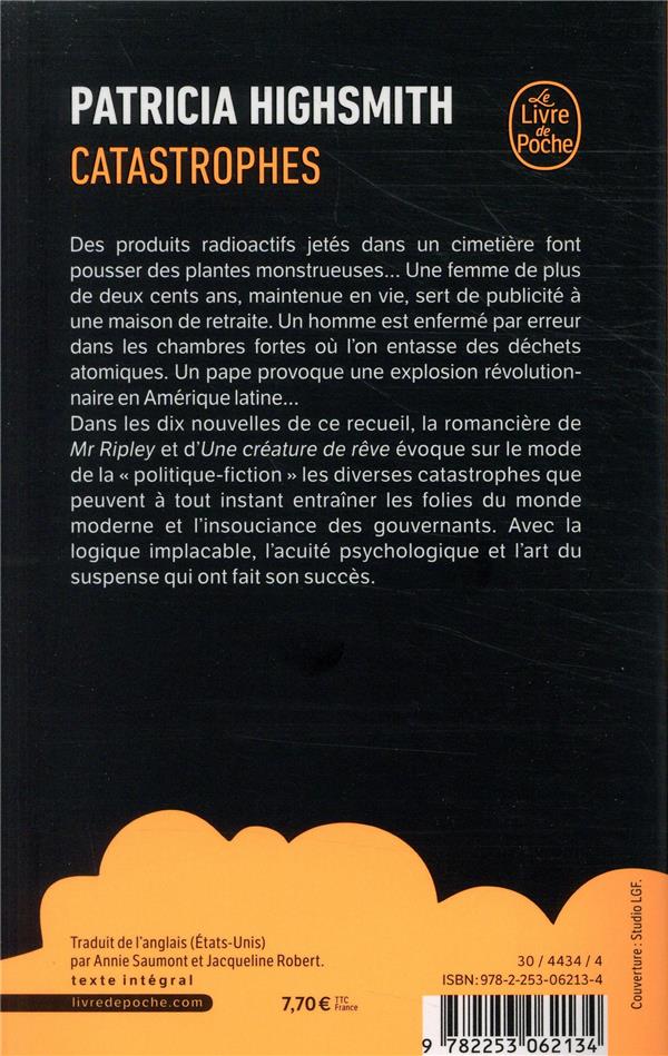 Quatrième de couverture de « CATASTROPHES »