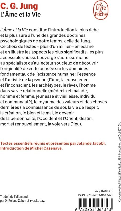 Quatrième de couverture de « L'AME ET LA VIE »