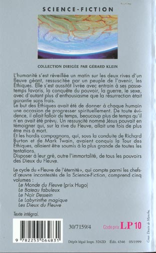 Quatrième de couverture de « LES DIEUX DU FLEUVE (LE FLEUVE DE L'ETERNITE, TOME 5) »