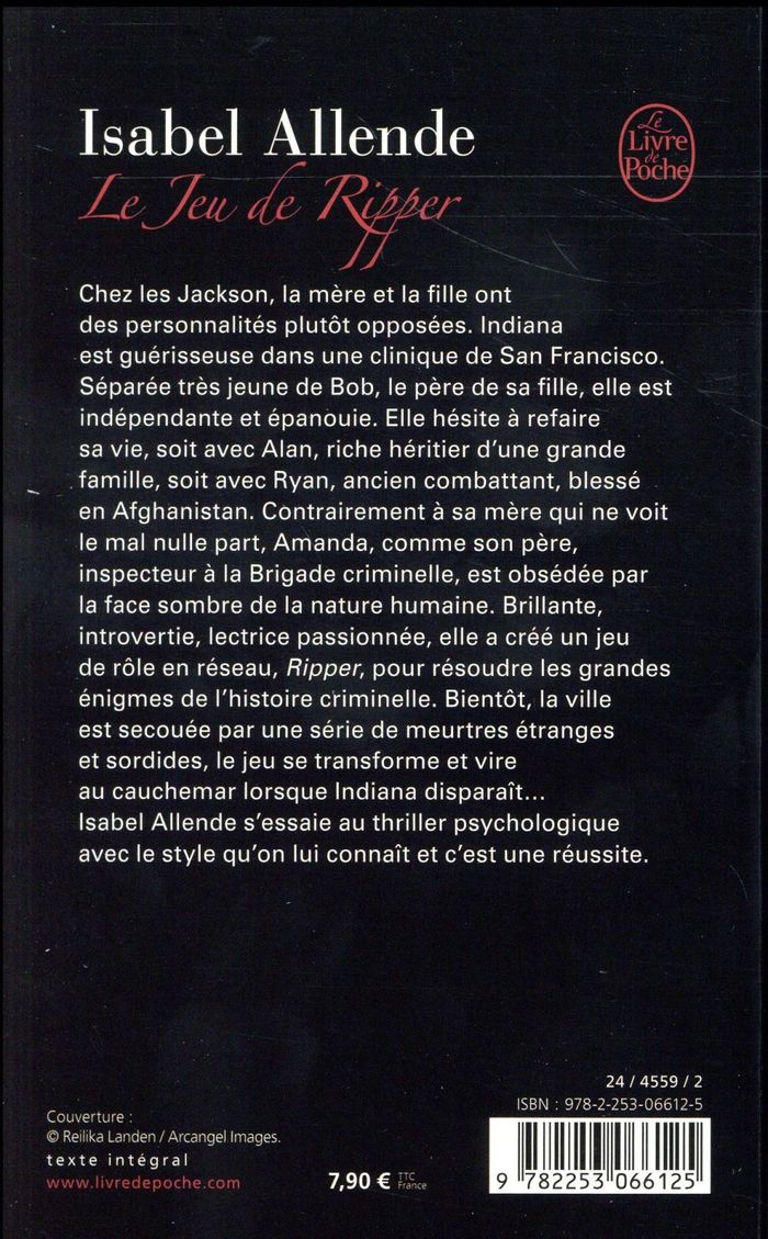 Quatrième de couverture de « Le jeu de Ripper : roman »