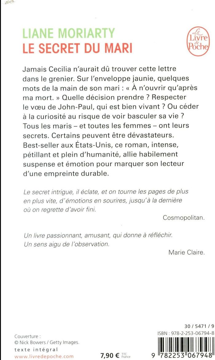 Quatrième de couverture de « Le secret du mari : roman »