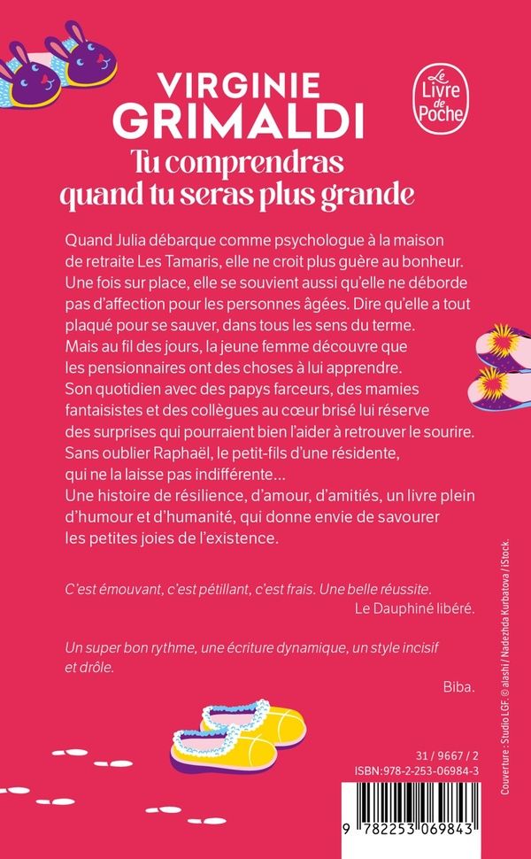 Quatrième de couverture de « TU COMPRENDRAS QUAND TU SERAS PLUS GRANDE »