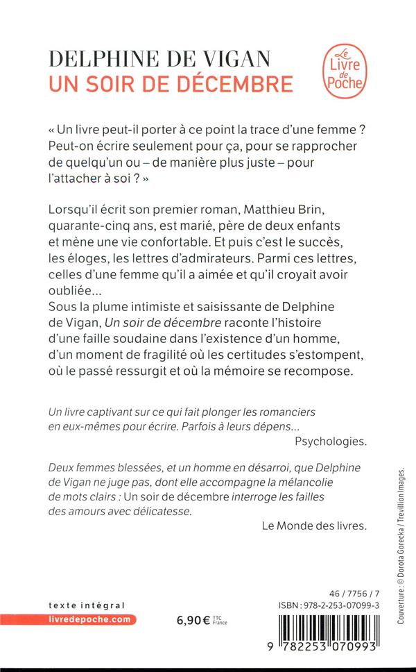 Quatrième de couverture de « Un soir de décembre : roman »